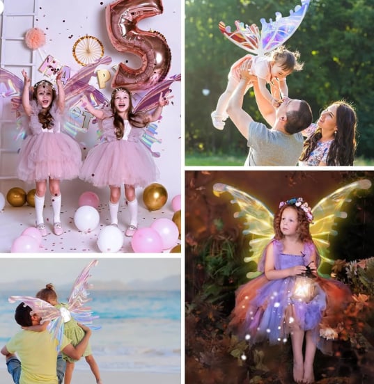 🧚‍♀️Sparkle LED Fairy Wings – Dreamy Gift for Birthdays & Holidays🎁
