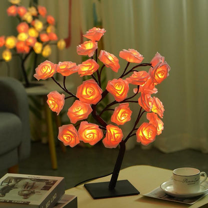 Rose Pattern Tree-Shaped Decorative Night Light