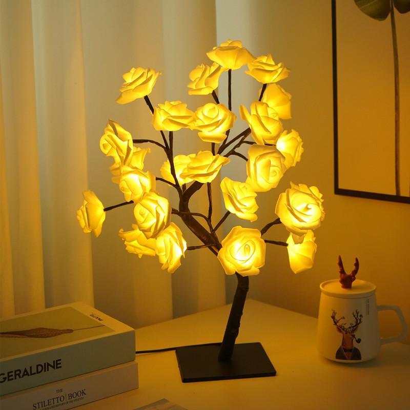 Rose Pattern Tree-Shaped Decorative Night Light