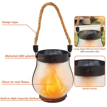 ✨Last Day Promotion--Dancing flame Solar Lantern Outdoor Lights
