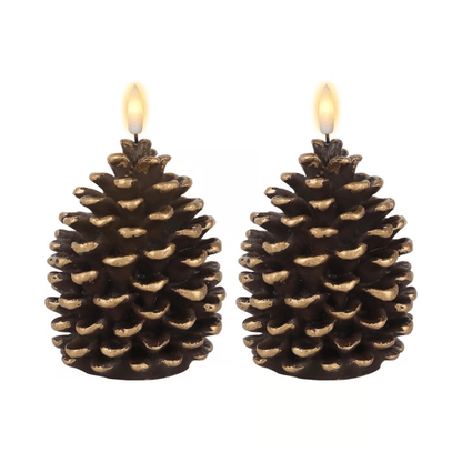 🎄Flameless Pinecone Candles Battery Operated