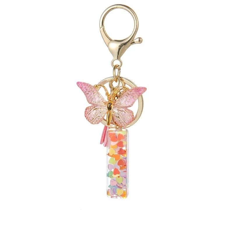 🔥Butterfly Letter Keychain Tassel Design Vibrant Durable Lightweight Gift