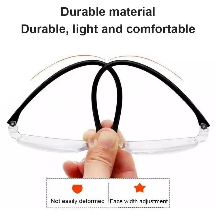 🔥Metal Frameless Highgrade Reading Glasses👍Blocks Blue Light, Radiation, and ultraviolet rays, Relieves Eye Fatigue👓️