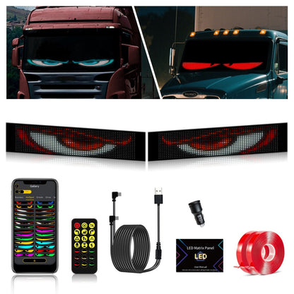 😈 Halloween Spooktacular Deal Alert! 🎃 Devil Eyes LED Sign: App - Controlled, Animated for Car/Truck Windshields